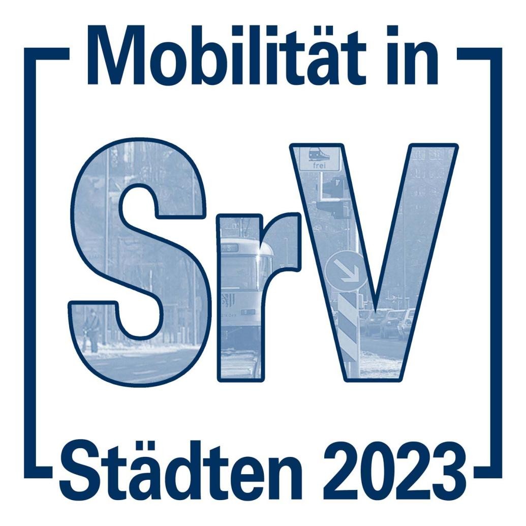 Das Logo zum Forschungsprojekt "Mobilität in Städten - SrV 2023"