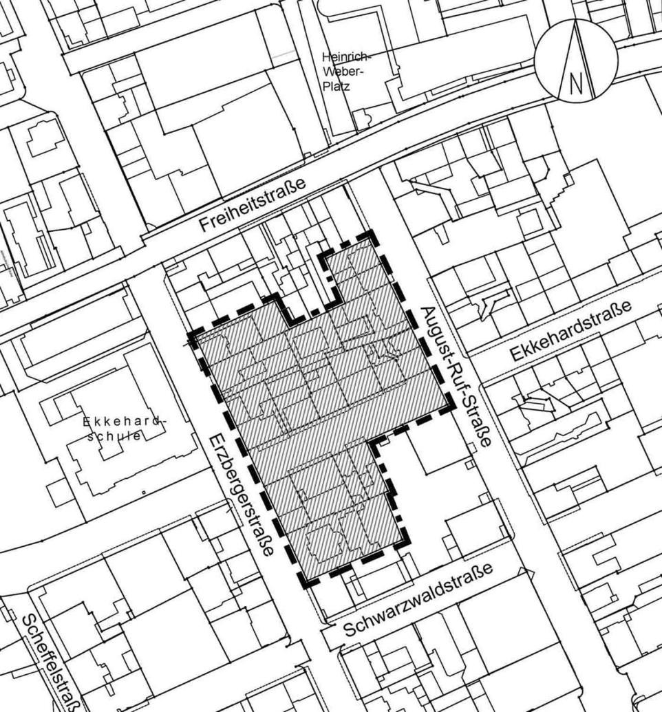 Lageplan mit Straßennamen