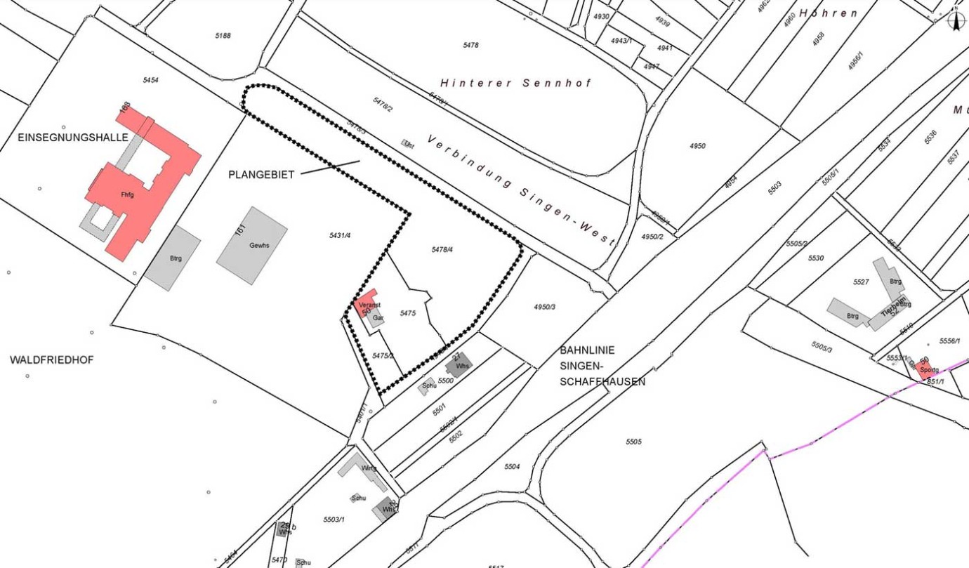 Plan zur Bekanntmachung.