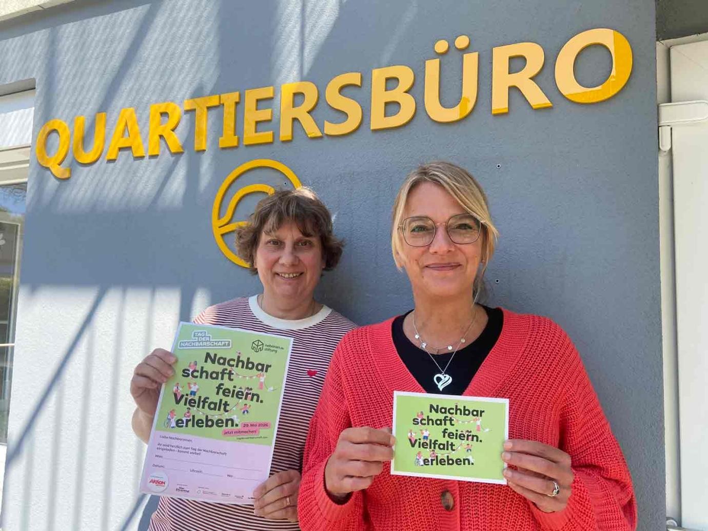 Sie laden zum Tag der Nachbarschaft am 29. Mai herzlich ein (von links): Bettina Deckel (Quartiersbüro Nordstadt) und Mirja Zahirovic (Quartiersbüro Südstadt). Sie laden zum Tag der Nachbarschaft am 29. Mai herzlich ein (von links): Bettina Deckel (Quartiersbüro Nordstadt) und Mirja Zahirovic (Quartiersbüro Südstadt).