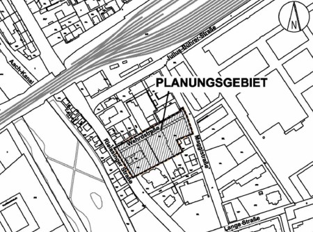 Lageplan mit Straßennamen