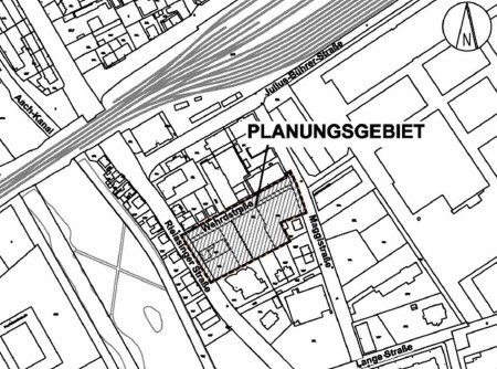 Lageplan mit Straßennamen