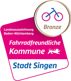 2021 erhält die Stadt Singen die Landesauszeichnung Baden-Württemberg „Fahrradfreundliche Kommune in Bronze“.